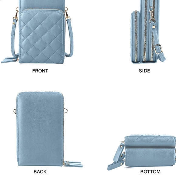 Triple Compartment Small Faux Leather Crossbody Bag - Picture 4 of 4